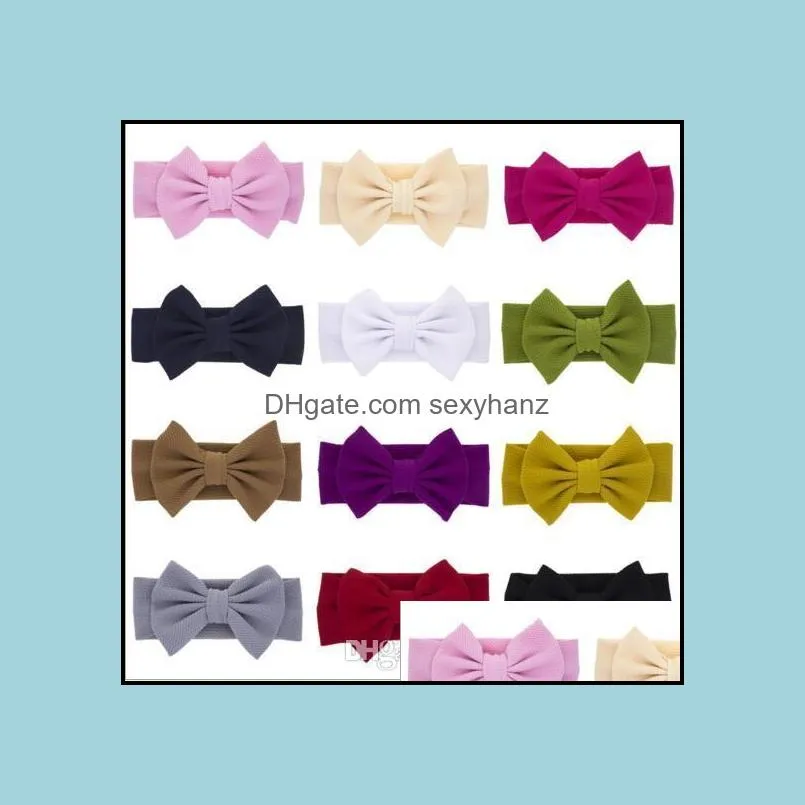 multi colors INS Lovely Big Bow headbands Candy Color Hair accessories fashion lovely bow kids baby children hairband free ship