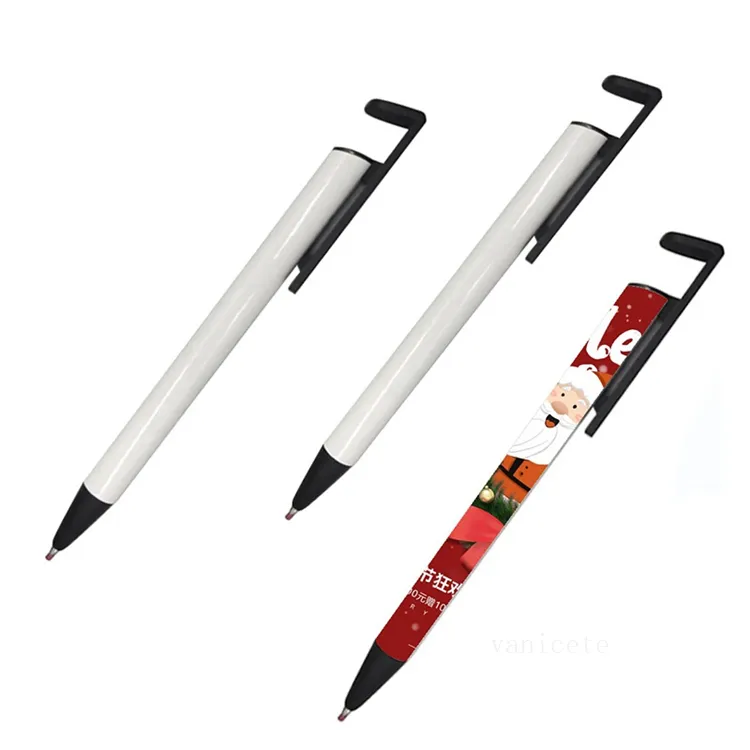 Blanco witte sublimatie pennen warmteoverdracht pen gesublimeerde vacht aluminium buis body full printing ballpoint ballpoint bureau school stationery study study Supplieszc1198