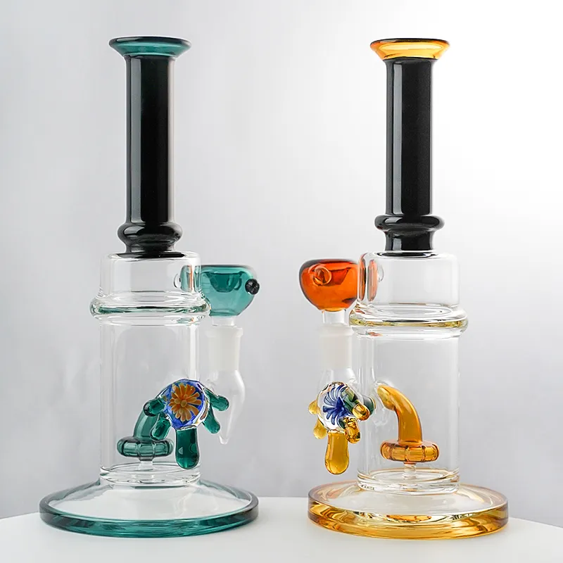 10 Inch Heady Glass Thick Bong Hookahs 14mm Female Joint With Bowl WAter Pipes Showerhead Perc Water Pipes Straight Tube Oil Dab Rigs