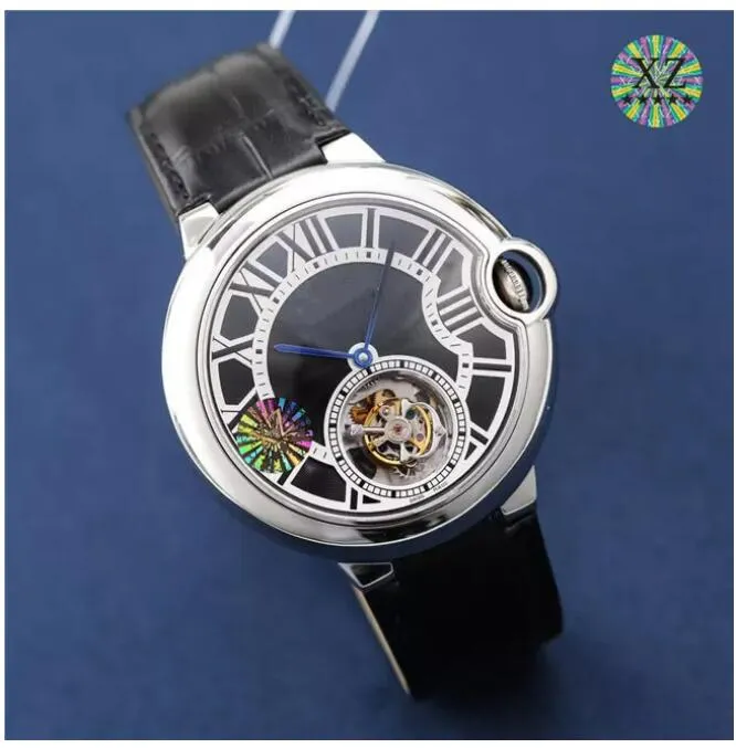 M。 44mm Real Tourbillon Automatic Automatic Watch With 9451 MC