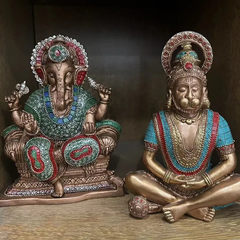 Statua di Buddha tailandese regalo antico elefante tesoro India Shiva ornamenti collezione Zen decorazione della tavola di casa