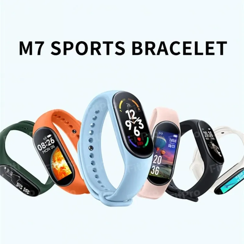 New M7 Bracelet Smart Watch Wristbands Women Men Child Fashion Sports Smart Update Live Wallpaper Heart Rate Pedometer Gift Smartwatch