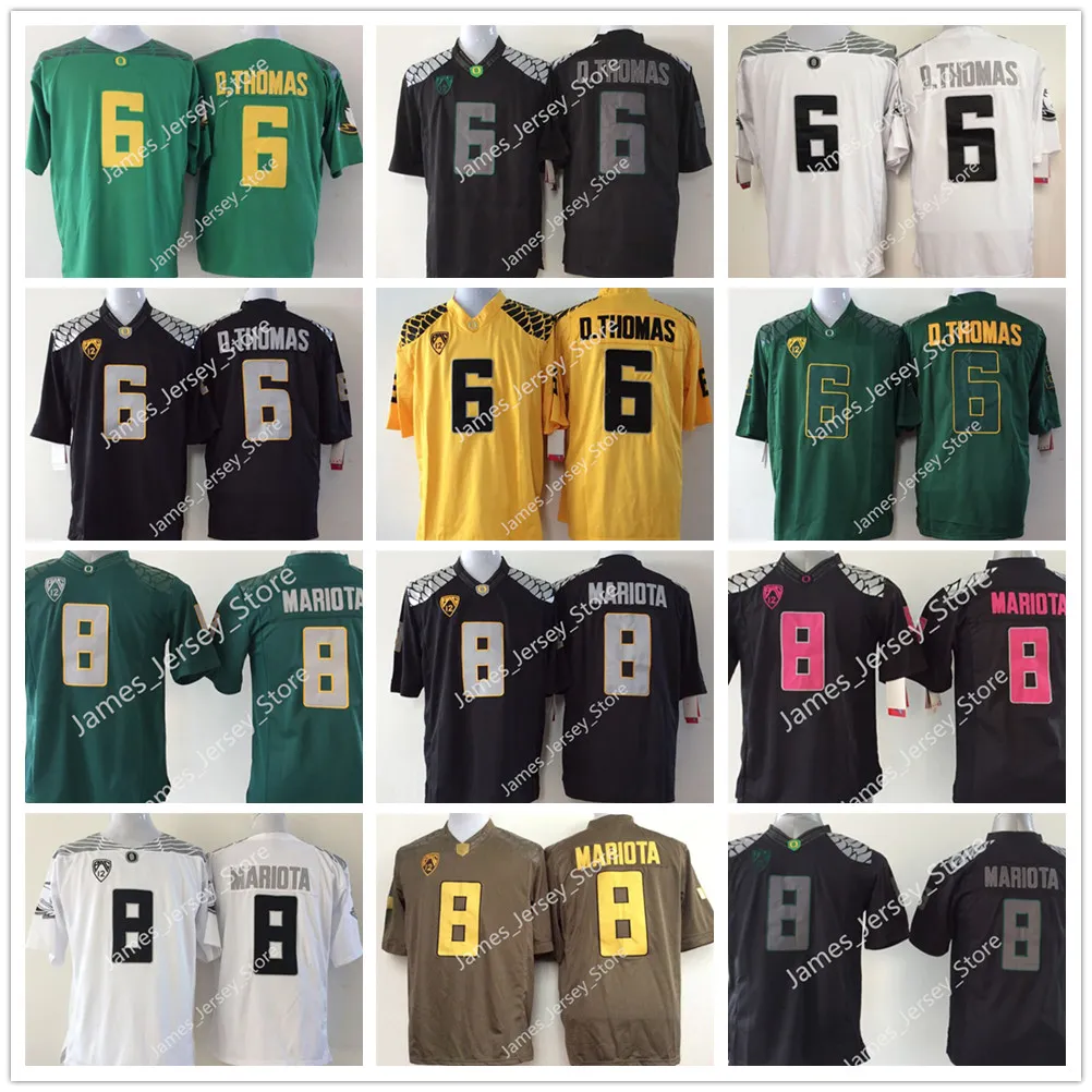 DeAnthony Thomas Oregon Ducks # 8 Marcus Mariota College Football Jersey  Para Hombre Verde Cosido Bordado NCAA Limited 2025 De 15,1 € | DHgate, image size:1002x1002