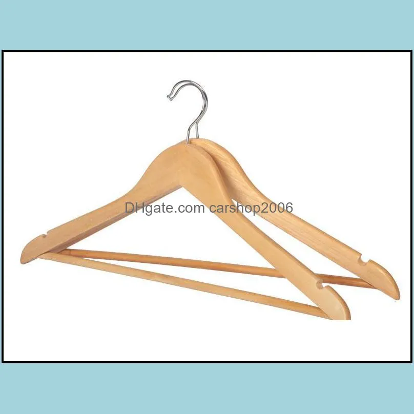 wooden clothes hanger coat hanger for dry and wet dual cloth purpose rack non slip storage supplies eco friendly sn182