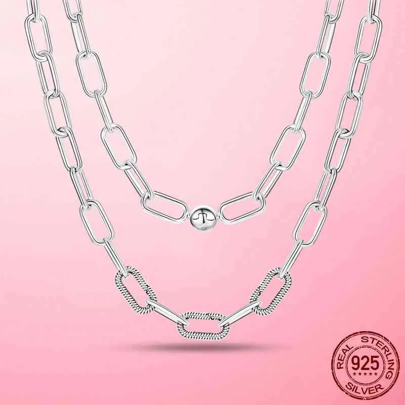 Fashion Necklace for Women Silver Color Twist Me Clasp Chunky Thick Lock Choker Chain Necklaces Jewelry Jewellery Collar