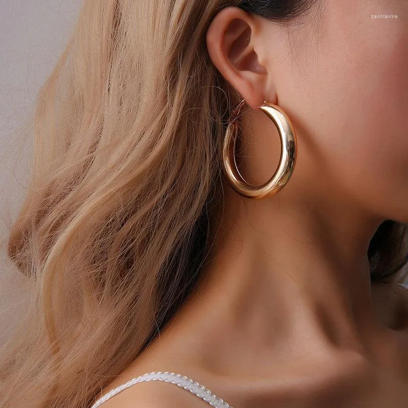 Dangle & Chandelier Geometric Round Gold Earrings Set For Women Alloy Material Minimalist Exaggeration Style 2022 Fashion Female Jewelry Tre