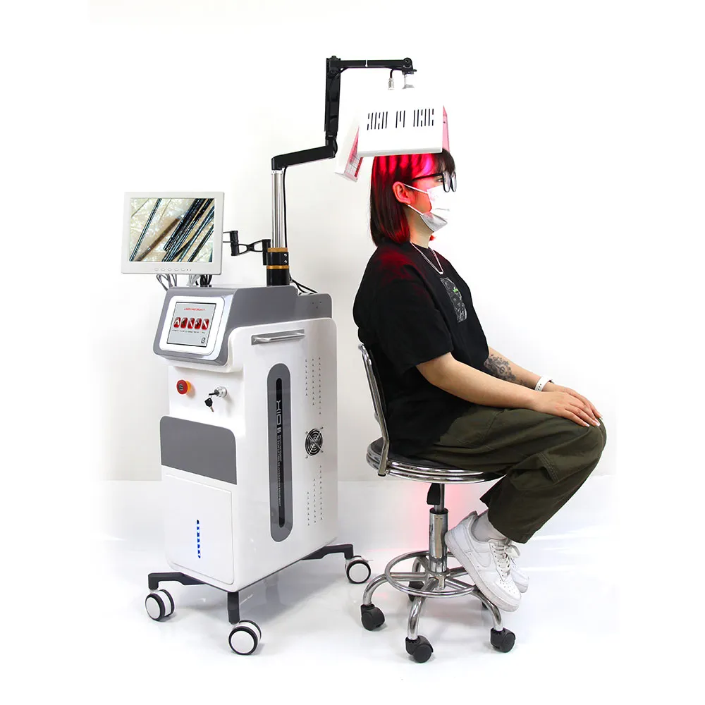 Efficace Pdt Led Diode Laser Équipement de traitement anti-chute de cheveux Stimulation laser Soins du cuir chevelu Croissance des cheveux Regenera Activa Machine 5 en 1 de haute qualité pour commercial