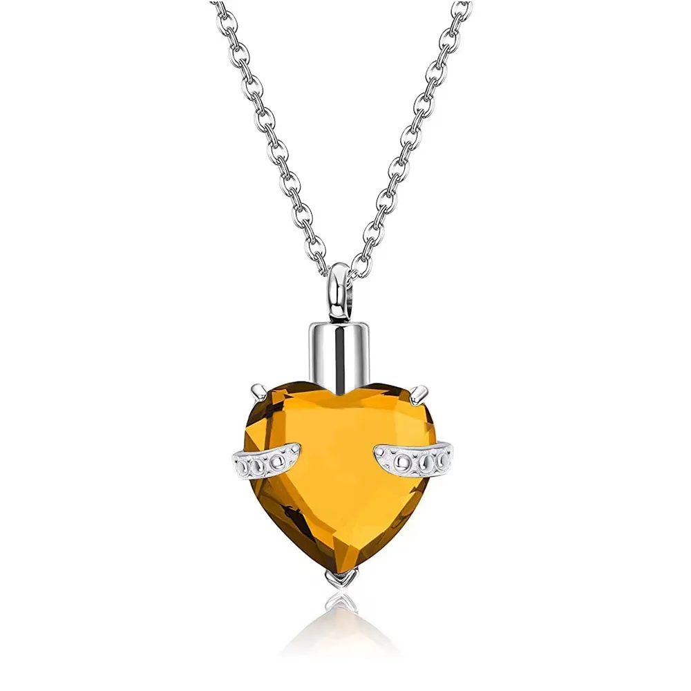 Cremation Heart Urn Necklace Ashes Jewelry Women Men - Temu