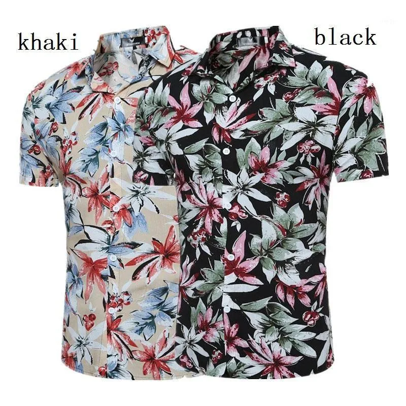Zogaa الرجال قميص قصير الأكمام عارضة قمصان الأزياء اللباس الكلاسيكية الأزهار المطبوعة الصيف هاواي للرجال للرجال