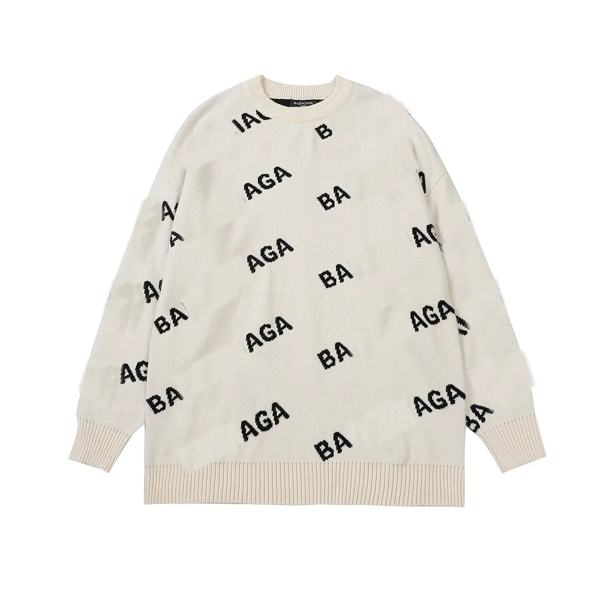 Suéteres masculinos de designer de paris bb marca ondulada cartas listradas letras femininas BA Moda Moda Brand Pullover Top Roupas