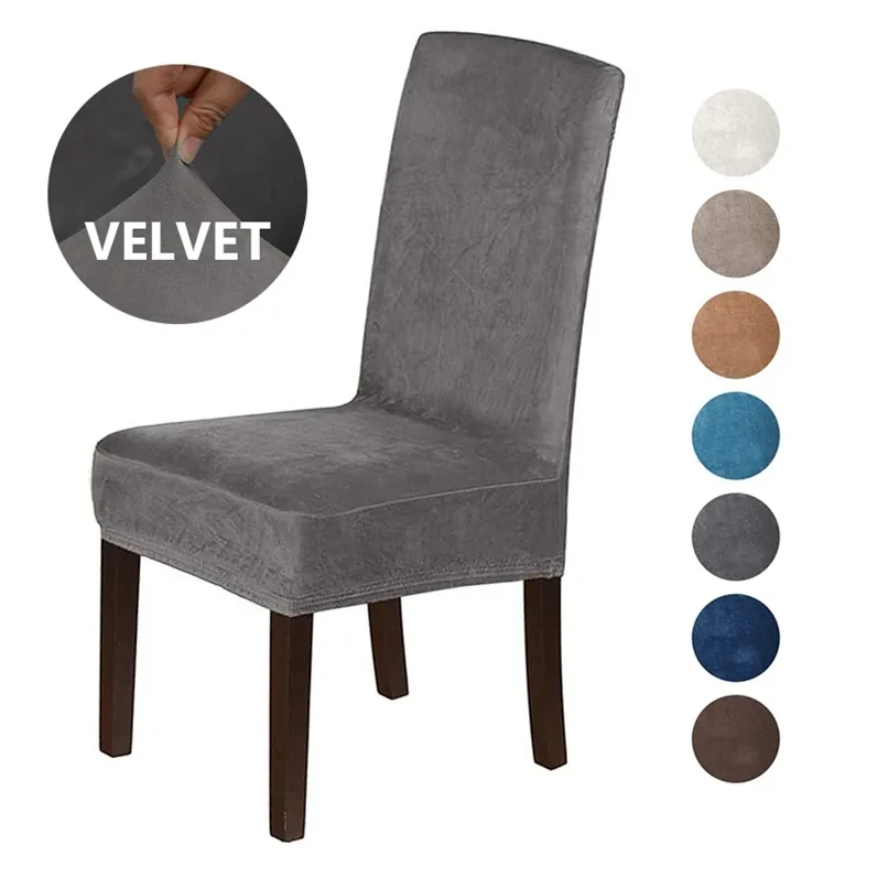 CozyHome Dining Chair Slipcover Velvet Stretch, Kitchen Decor, 220623