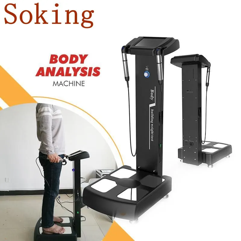 Test professionnel de taille et de poids Analyseur de composition corporelle Système d'accès Wifi Stockage automatique des données Analyseur de graisse avec imprimante de Soking