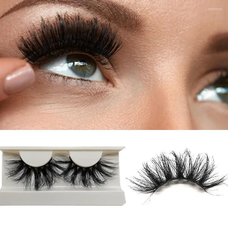 Falsche Wimpern 5/7 Paar 25 mm Wimpern Nerz No Cruelty Artificial 3d Natural Wholesale WimpernverlängerungFalse Harv22