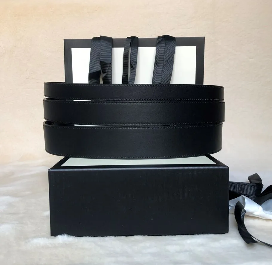 Klassischer Top-Qualität 3 Breiten schwarzer Echtleder-Perlenschnallengürtel mit Box Mode 6 Farben Damen Designergürtel 168