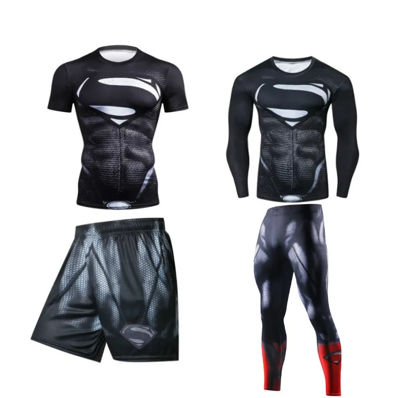 Hommes Sports Costumes Rashguard Jiu Jitsu Maillots Collants Pantalons Running T Shirt BJJ Ensembles De Boxe Gym Formation Muay Thai MMA Fightwear 220622