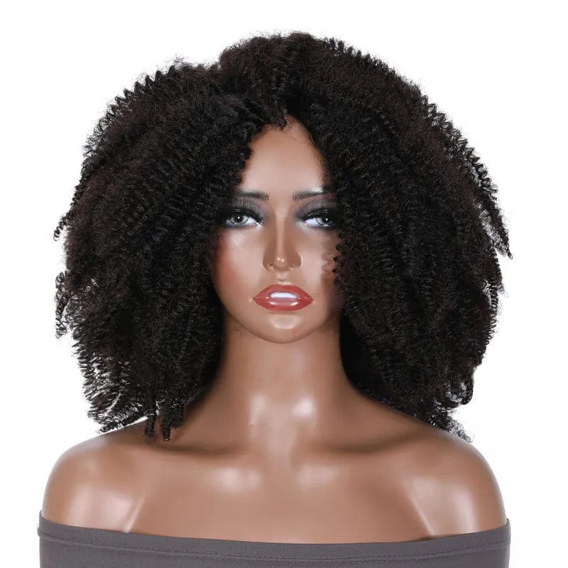 Parrucche afro crespi con ricciolo a spirale Parrucca riccia africana Capelli afro