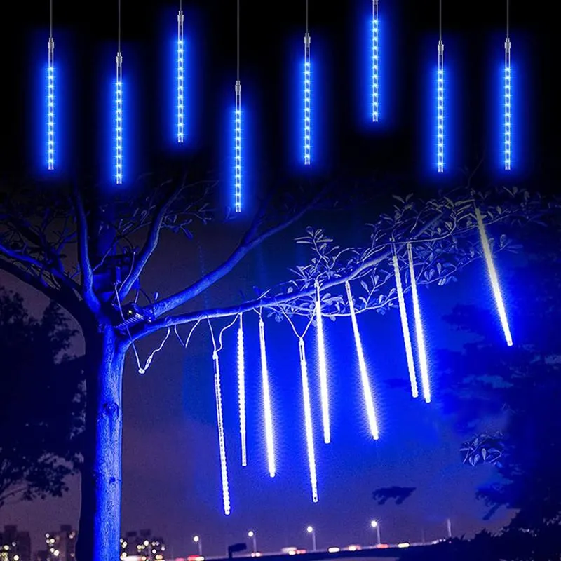 Strings Super jasne 50 cm 384LLd Meteor Shower Rain Light Outdoor Falling Christmas Garland na świąteczną imprezę Dekorowaną LED