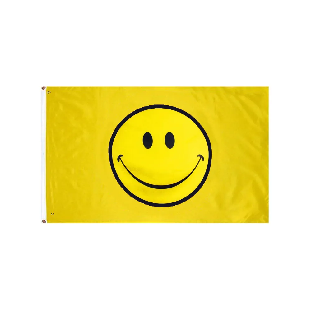 Happy Face 3x5 Yellow Smiley Face Kanaka Maoli Flag Made Of High Quality Polyester From