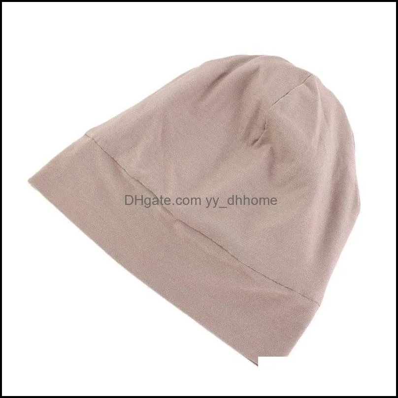 women girl cotton double layer night sleeping hat hair care caps bonnet head wrap fashion accessories