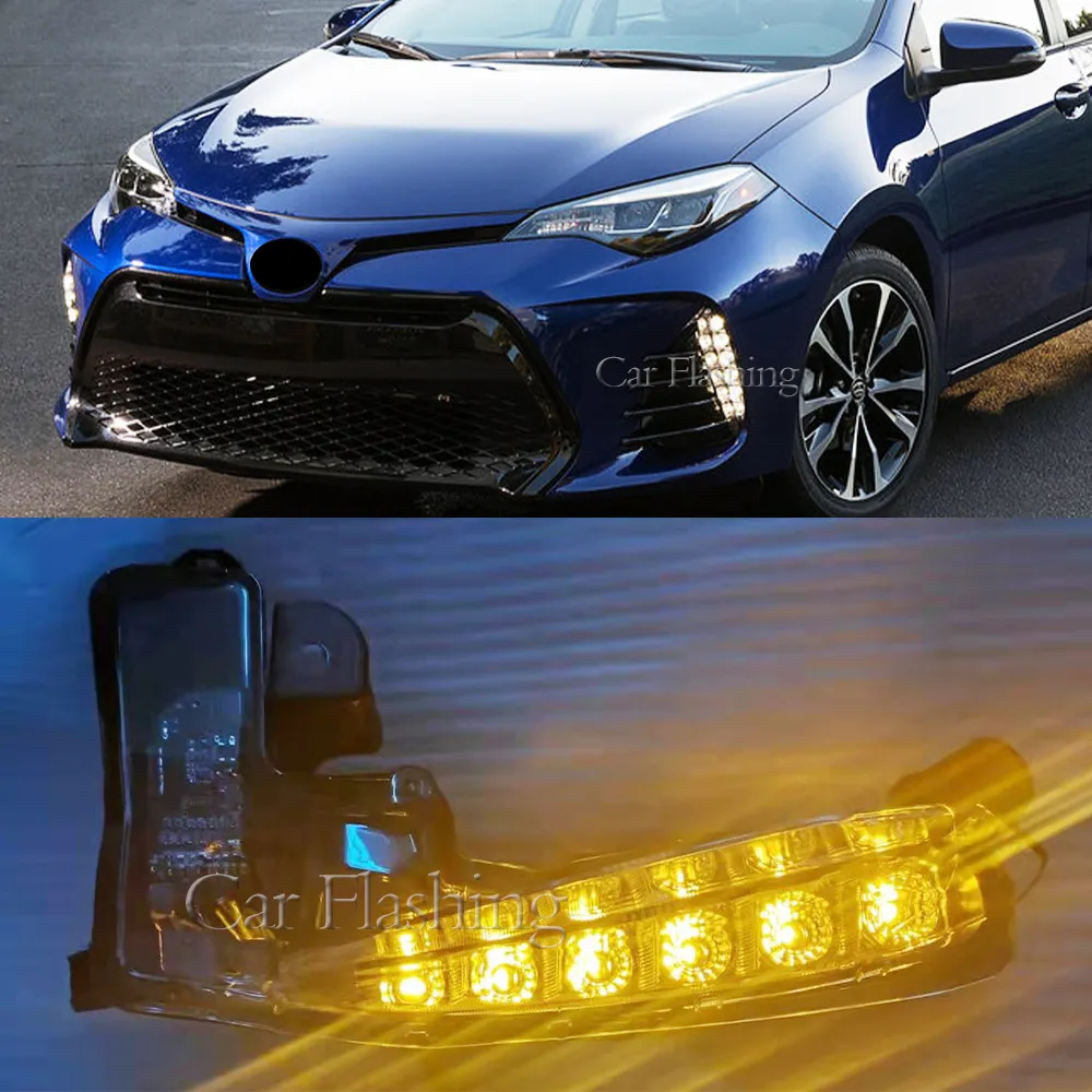 LED DRL vordere Stoßfänger -Nebelscheinwerfer für Toyota Corolla SE XSE 2017 2018 2019 Nebel Light Driving Nebel Lampenabdeckungsrahmen