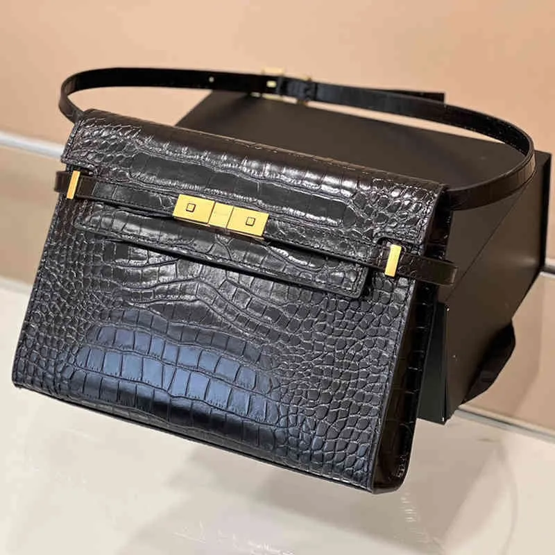 y-bokstäver axelpåsar läder handväskor designers väskor kvinnor vintage designer handväska alligator crossbody unika messenger klassiska plånböcker 0429