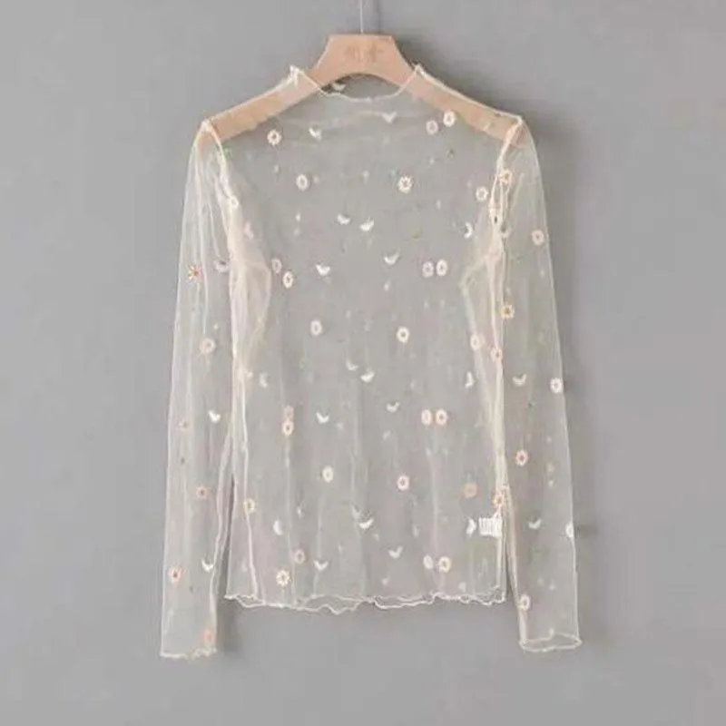 Korean Style Daisy Mesh lap top with Cute Lace Flower Design