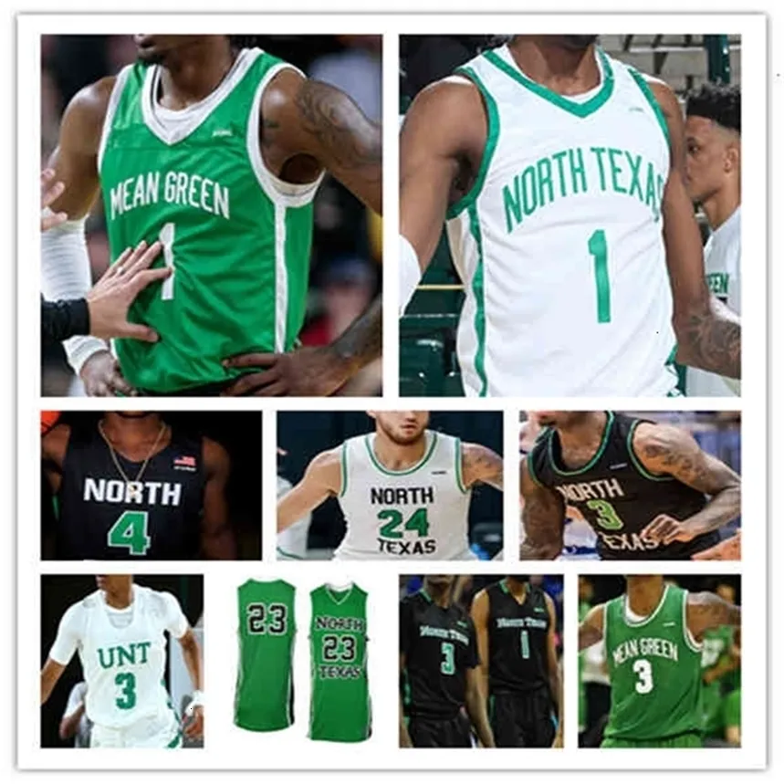 Chen37 North Texas Mean Green Unt Jersey Tylor Perry Thomas Bell Mardrez McBride Abou Ousmane Rubin Jones Aaron Scott JJ Murray Hameir