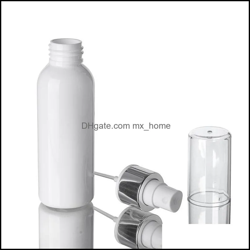 20Pcs 100Ml Spray Bottle Empty White Plastic Fine Mist Travel Atomiser - Refillable & Reusable Mini Travel Bottles