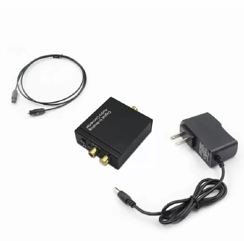 موصلات محول الصوت الرقمية إلى التناظرية ، الألياف الضوئية إشارة محورية التناظرية DAC SPDIF Stereo 3.5mm Jack 2 RCA Amblefier