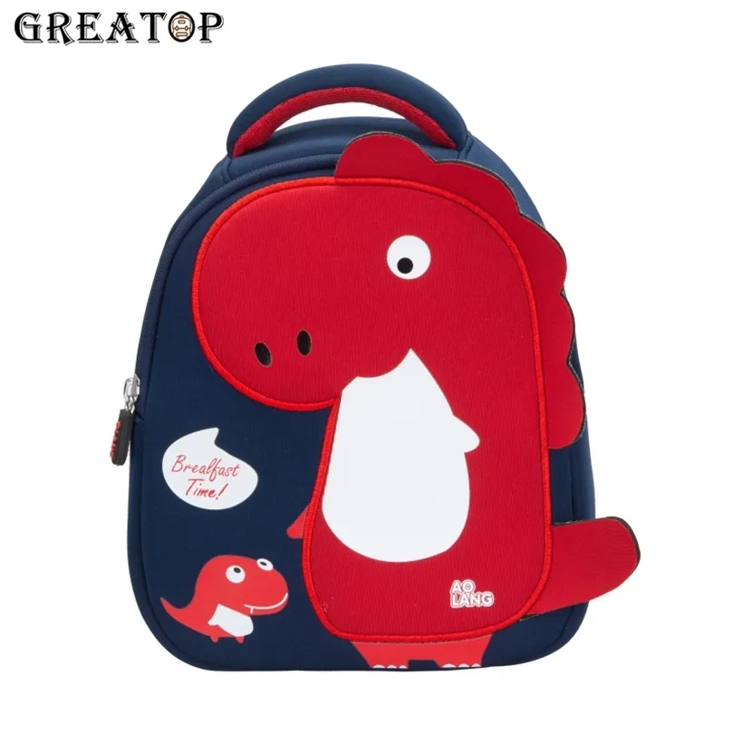 GreatV Yeni Çocuk Schoolbag 3D Dinozor Karikatür Çocuklar Çanta Boy Sevimli Yürüyor Okul Sırt Çantaları Kız Yaratıcı Bebek Okulu Çantası LJ201225