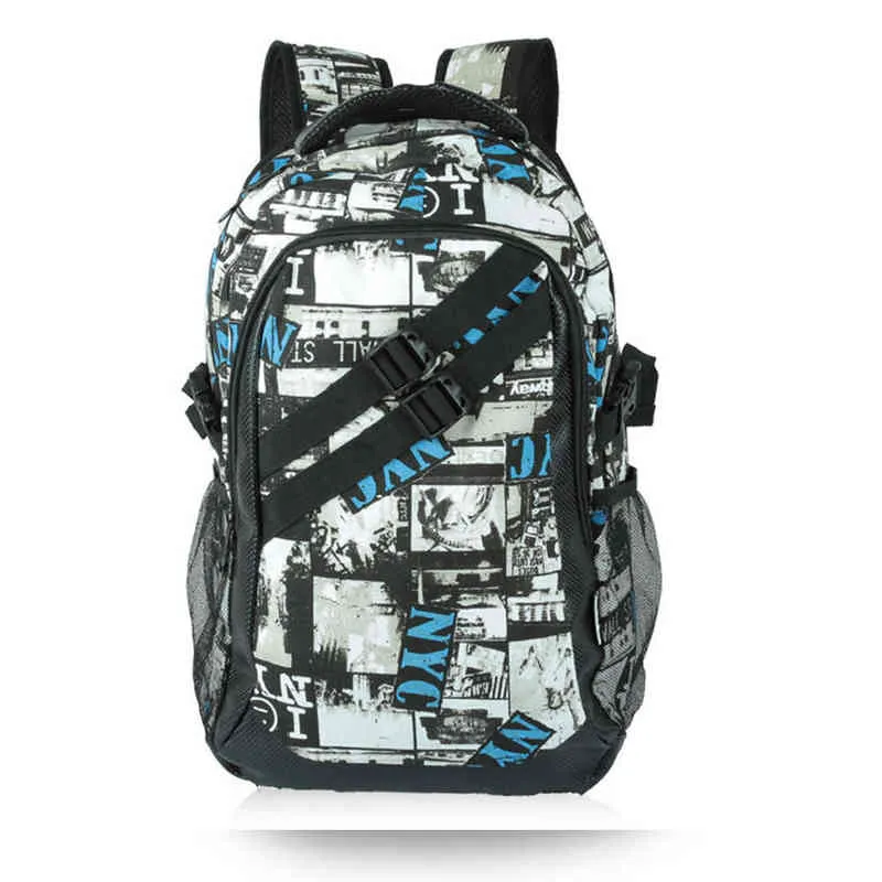 Fashion Trend Graffiti Backpack Middle School Student Schoolbag Mens Travel Bag Womens Backpacks
