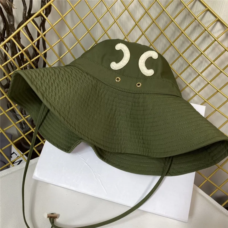 Designer Wide Brim Fisher Light Green Bucket Hat For Women Luxury Shade Cap  For Holiday, Beach, And Sun Protection From Bvkdx, $33.53