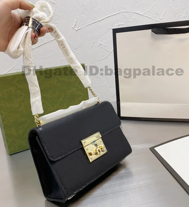 Högkvalitativ klaffväskor 2022 Luxurys designers mode kvinnor crossbody tryckta handväska kedjor riktiga läder damer axelväska handväska handväskor