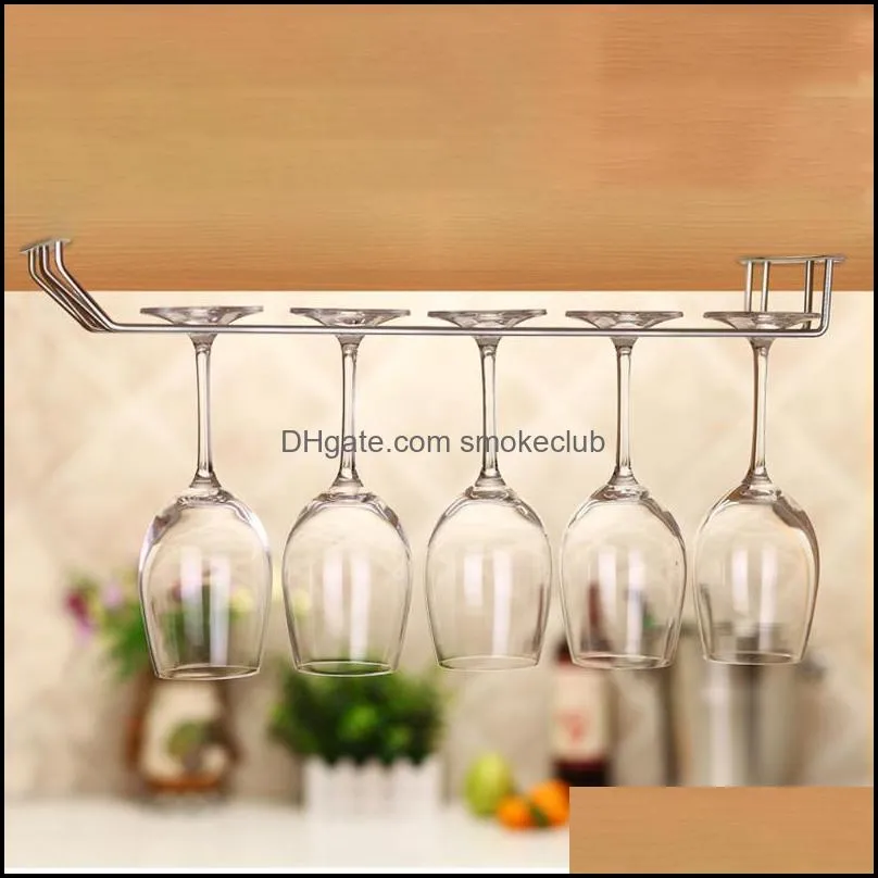 Tabletop Wine Racks Hanging Goblet Holder Home Storage Creative Kitchen Supplies 27cm 35cm Stainless Steel Stemware Glass Rack