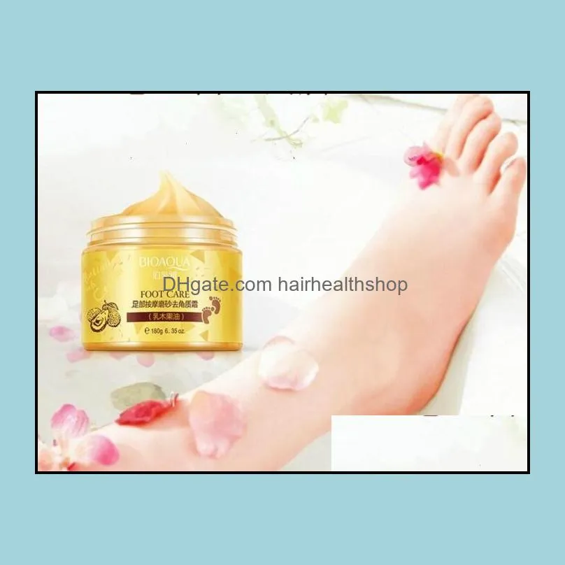 120pcs 24K GOLD Shea Buttermassage Cream Peeling Renewal Mask Baby Foot Skin Smooth Care Cream Exfoliating Foot Mask