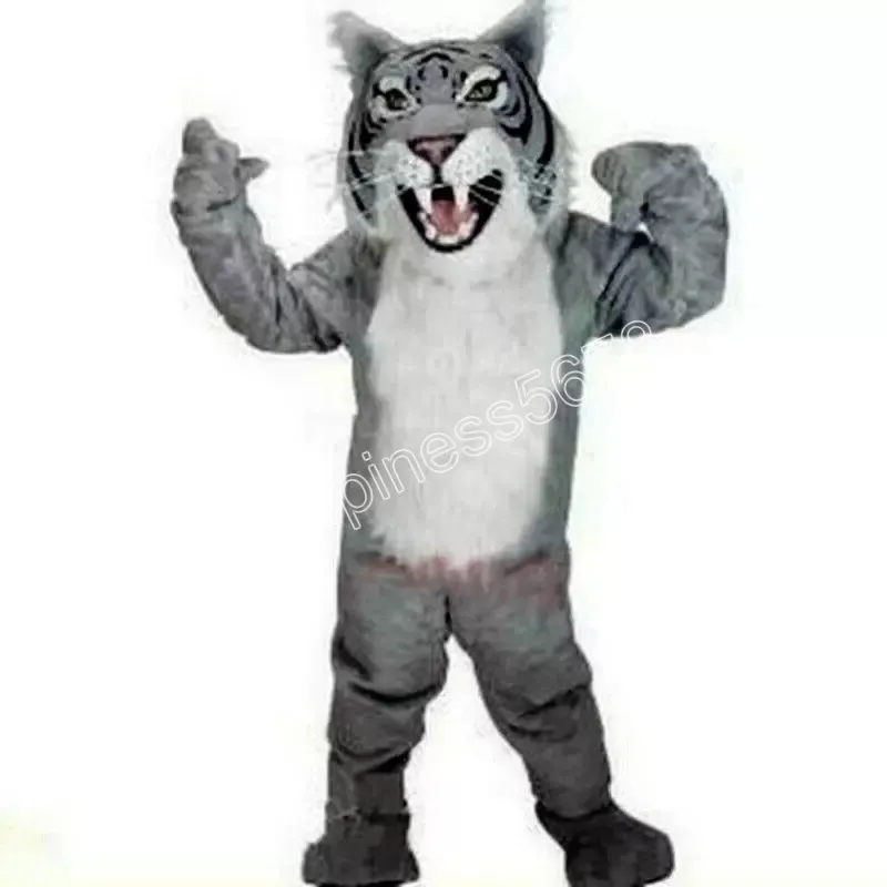 high quality Furry Tiger Mascot Costumes Cartoon Character Outfit Suit Halloween Adults Size Birthday Party Outdoor Festival Dress