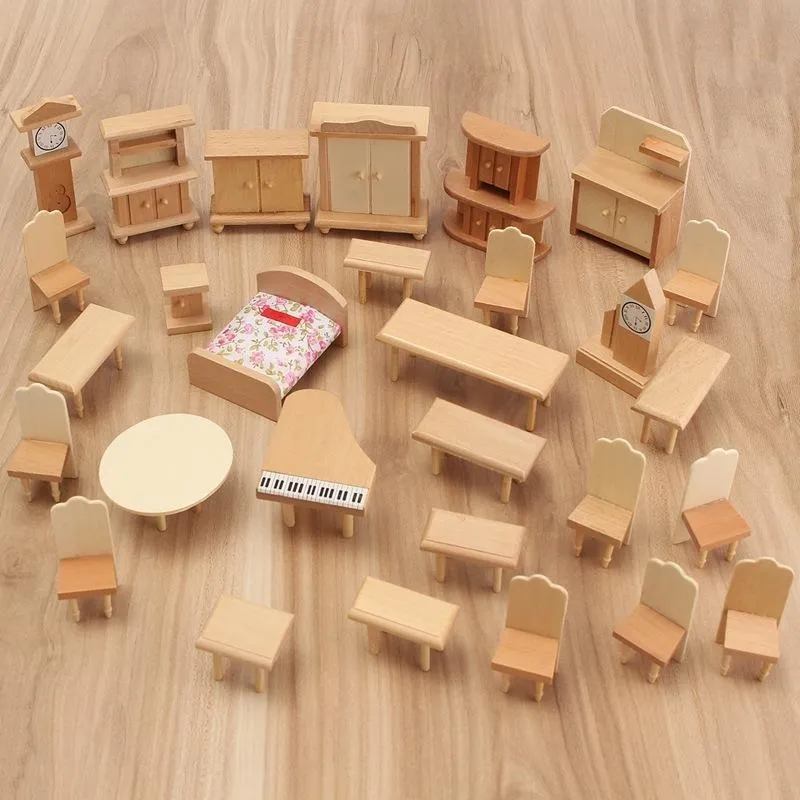 Unpainted dollhouse furniture hotsell