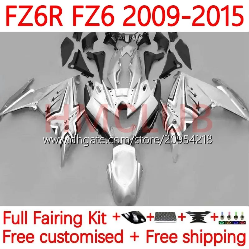 Kit di muratura per yamaha fz6n fz6 fz 6r 6n 6 r n 600 09-15 bodywork 31no.10 fz-6r fz600 fz6r 09 10 11 12 13 14 15 fz-6n 2009 2010 2012 2012 2013 2013 2014 2015 oem body gloss argento gloss argento gloss argento gloss gloss argento lucido