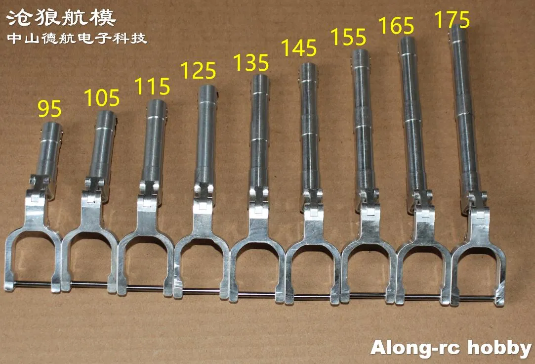 RC-Flugzeugteil – Höhe 95 mm, 105, 115, 125, 135, 145, 155, 165, 175 mm, Nasendämpfung, kniendes Fahrwerk, Schneckenstoß-Stativ, geeignet für 3–5 kg RC-Modelle, Jet-EDF-Flugzeug
