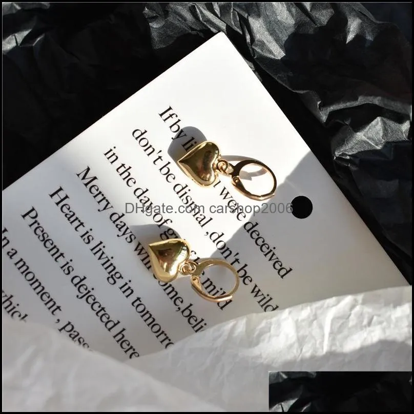 fashion punk gold heart ear cuff earrings hoop drop dangle women men jewelry gift