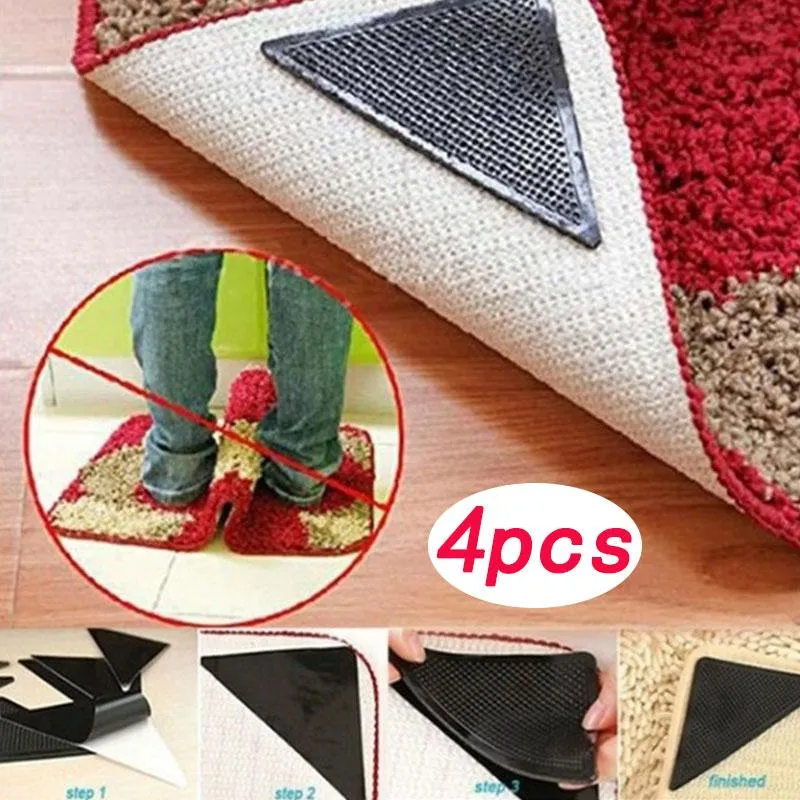 Le patch antidérapant de tapis de tapis en caoutchouc de triangle de ménage d'unité centrale de tapis est fixe et apposéCarpets