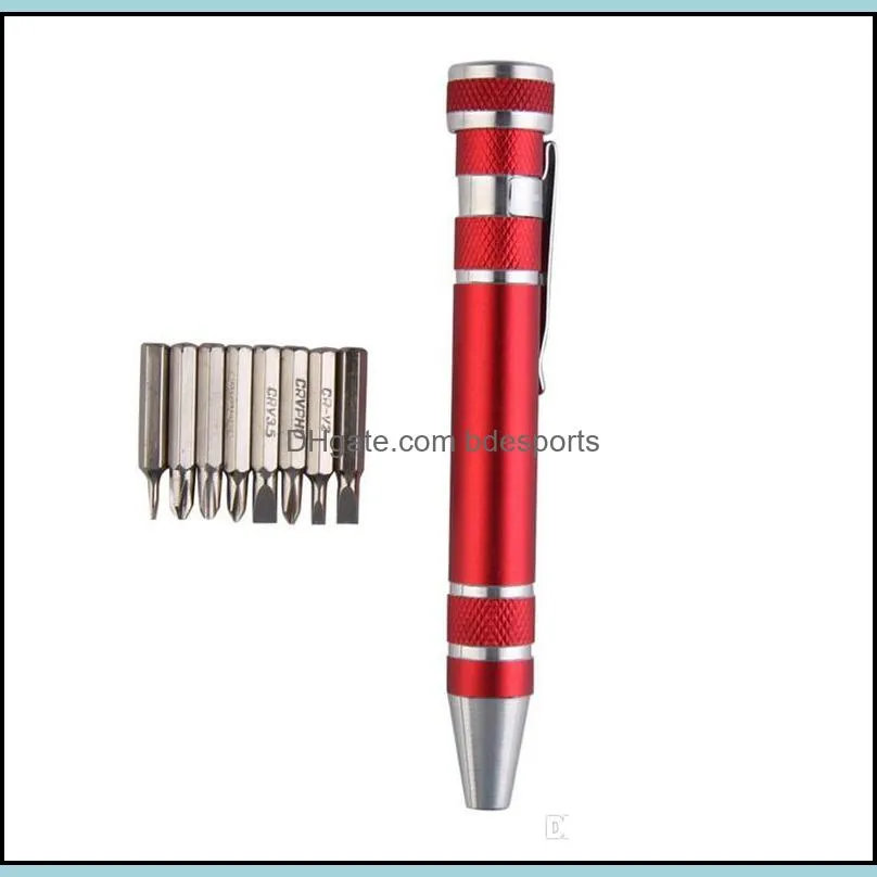 Professional Multi-function Repair Tools 8 In 1 Precision Screwdriver Bit Set Maintenance Kit Portable Pocket Tools c402