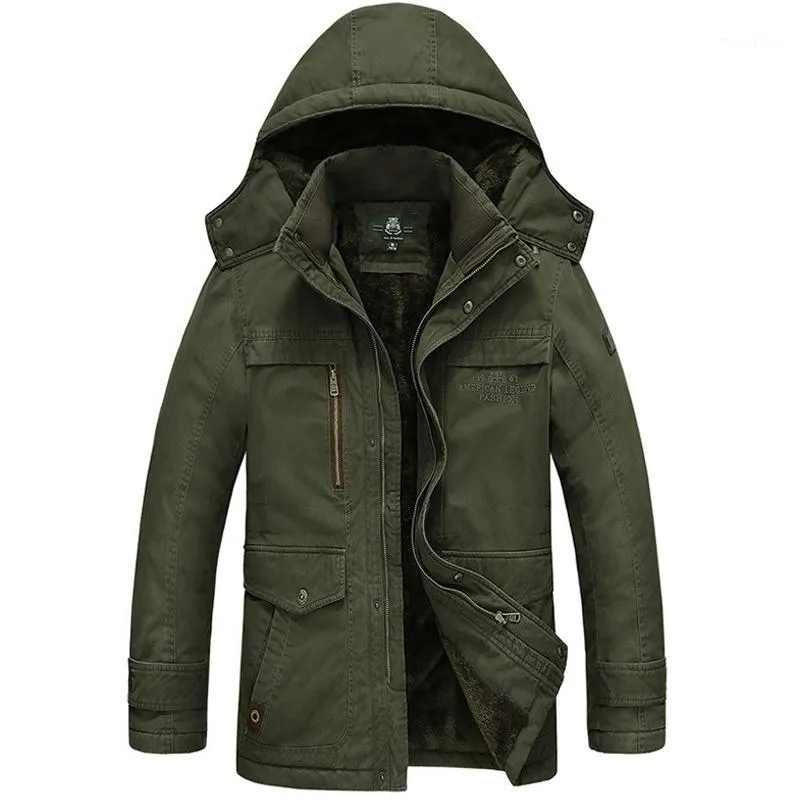 Brand Winter Jacket Men Windbreaker Thick Warm Parka Hooded Collar Fleece  Liner Parkas Hombre Invierno Plus 5XL Coat