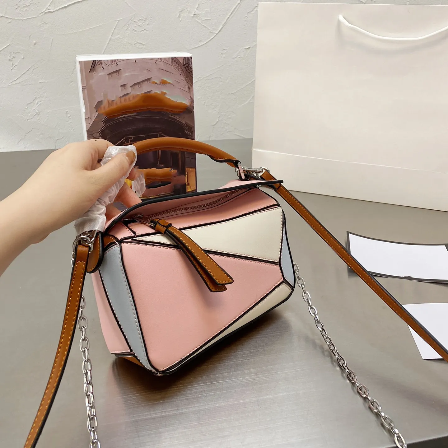 Geometria torba 2022 Torby na ramię portfel luksurys Projektanci dama wysokiej jakości torebka torebki mody torebki matka klasyczne dzieła sztuki łańcuchy torebki