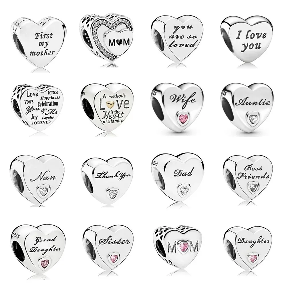 Andy Beads Jewelry Family 925 Sterling Silver Beads SisterS Love Charm Fits  European Pandora StyleBracelets & Necklace Z From Panffy, $8.96 | DHgate.Com