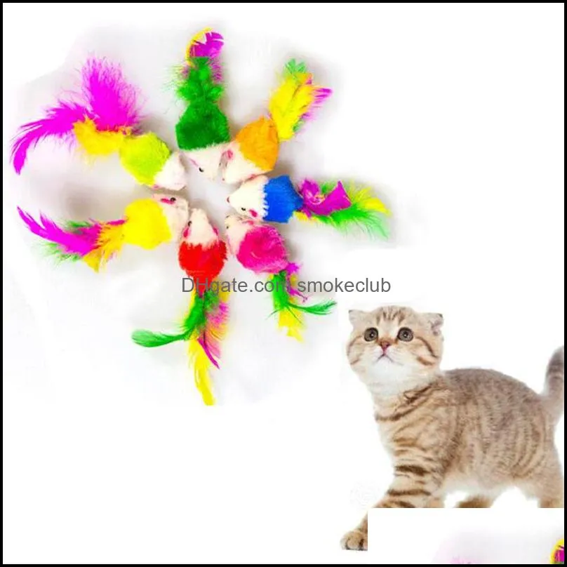 Colorf Cat Zabawki Piękna mysz dla kotów Psy Śmieszne Zabawne Brywanie Zawierać Catnipa Pet Supplies Drop Dostawa 2021 Home Garden Oq5if