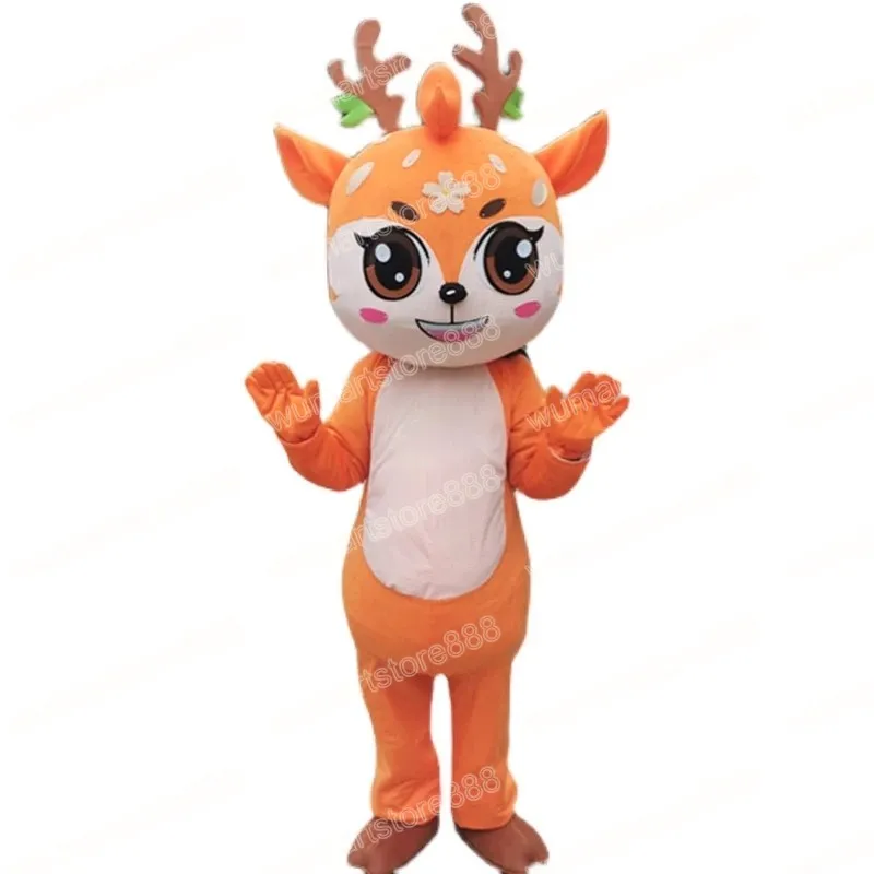 Cadılar Bayramı Sika Deer Maskot Kostüm Karikatür Tema Karakter Karnaval Festivali Fantezi Elbise Yetişkinler Boyut Xmas Açık Mekan Kıyafet