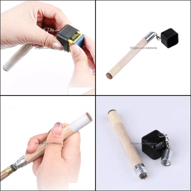 2 in 1 Pocket Pool Billiard Chalk Holder Pricker Cue Tip Prep Tool Table Handle Snooker & Billiard Accessories