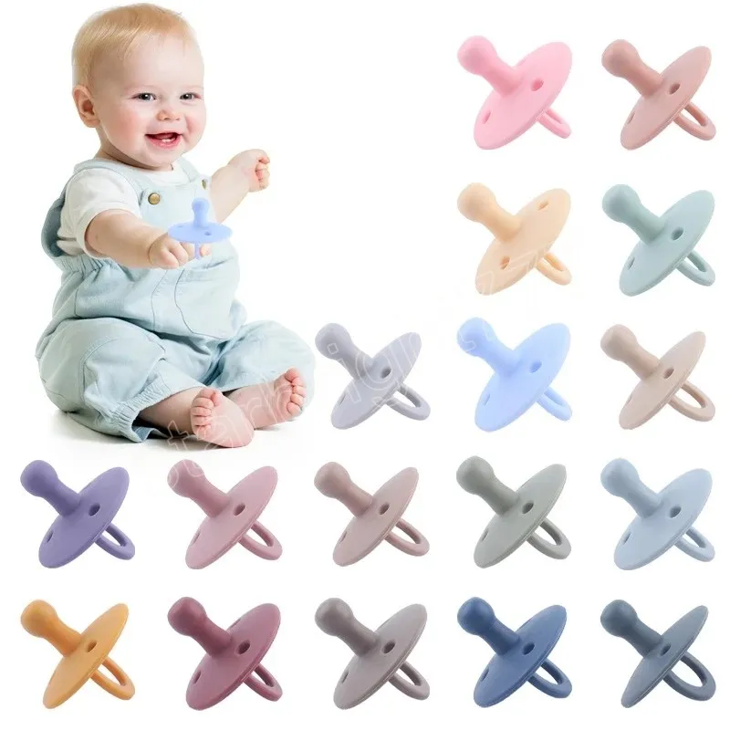 Bébé Silicone Sucettes Doux Sans BPA Sucette Infantile Dummy Mamelon Nouveau-Né Bébé Dentition Jouet Dentition Soins Infirmiers Sucette Chaîne Pendan