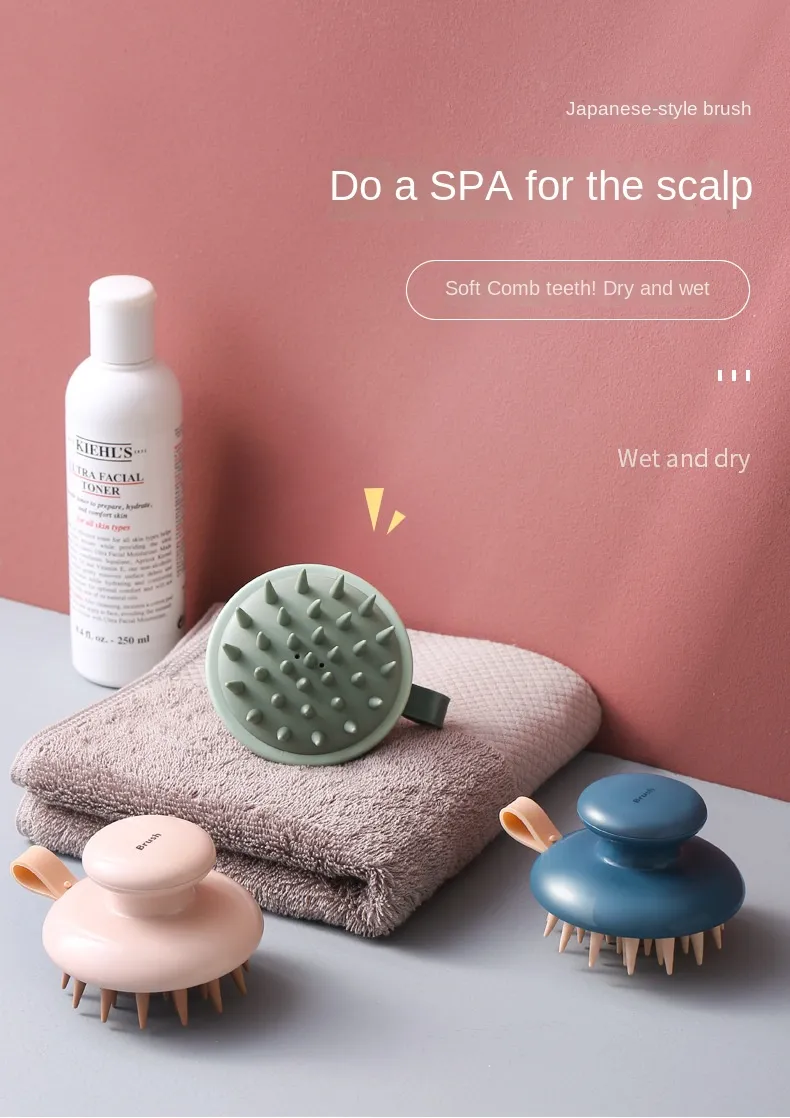 Bath Brushes, Sponges & Scrubbers Silicone Head Body Scalp Massage Brush Shampoo Brush Hair Washing Comb Shower Bath SPA